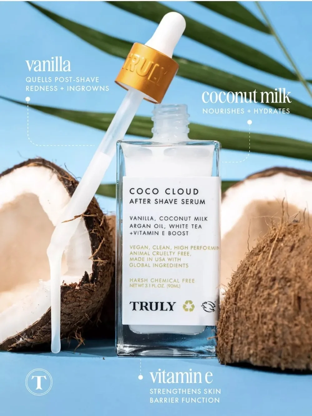 TRULY | Coco Cloud After Shave Serum | 3.1 FL OZ